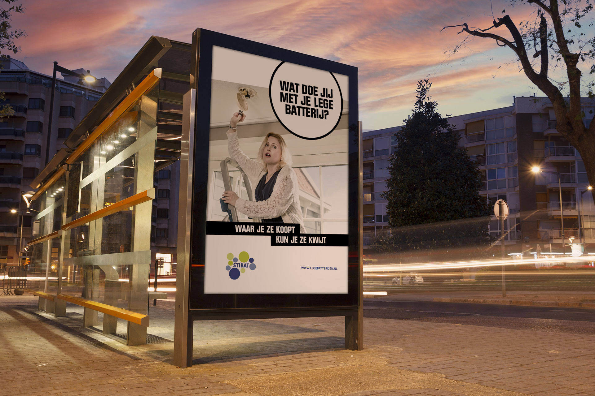 Eén van de vier posters van de Nationale Campagne voor StiBat