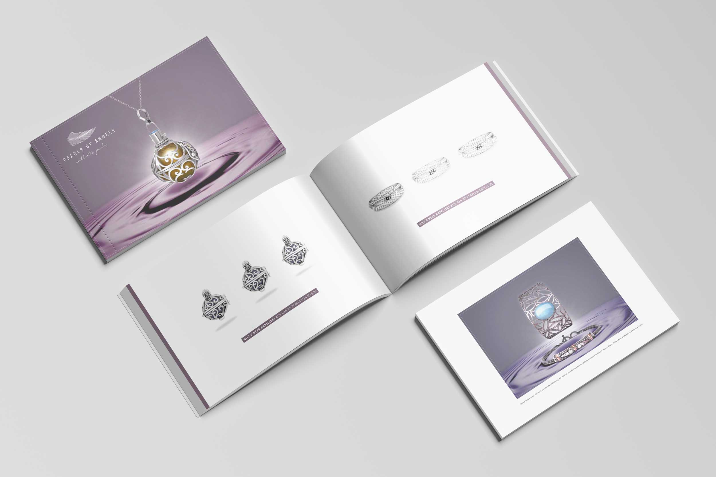 Concept, logo, fotografie, drukwerk... alles voor Pearls of Angels